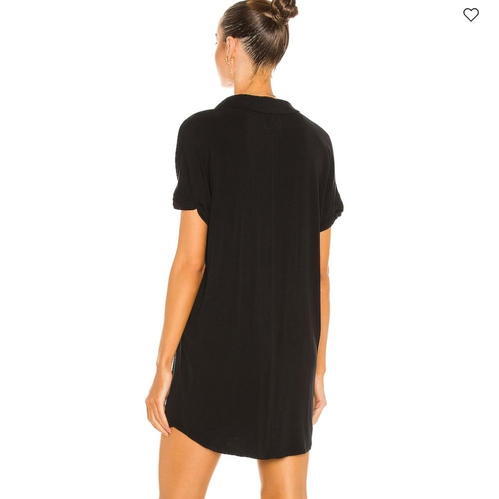 Heirloom Wovens Rolled Short Sleeve Button Down Mini Dress - Picture 3 of 3